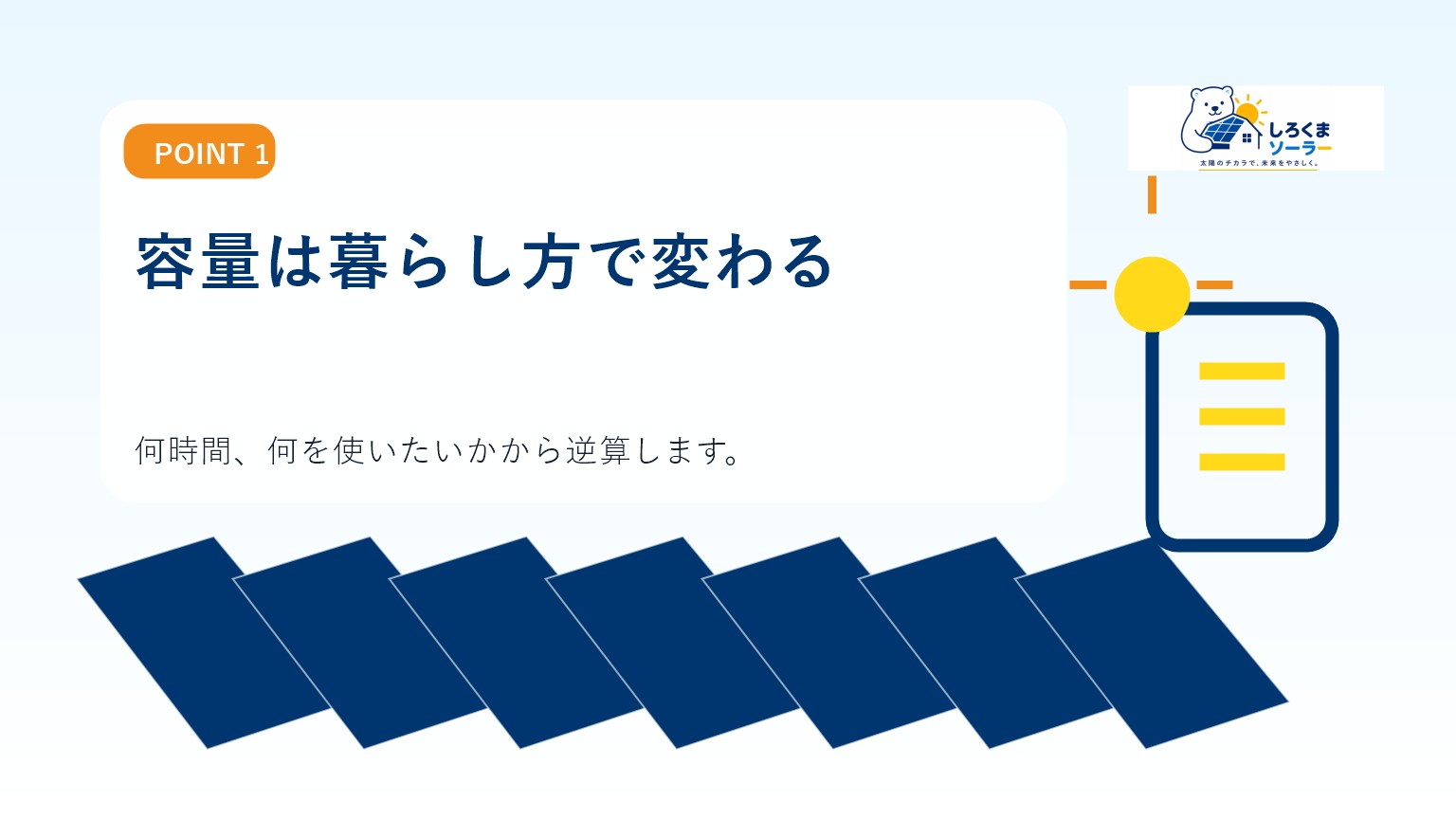 容量は暮らし方で変わるのイメージ