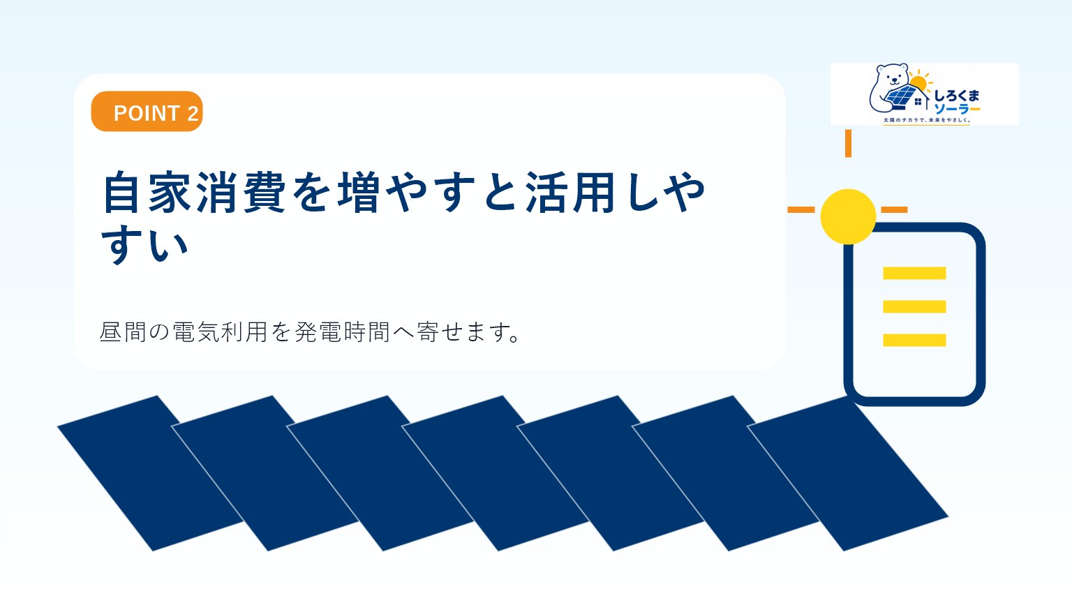自家消費を増やすと活用しやすいのイメージ